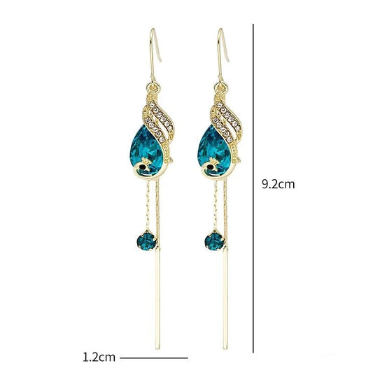 Pendientes de Borla Fénix con Cristal Onyxtone