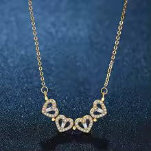 Collar Trébol De Corazones