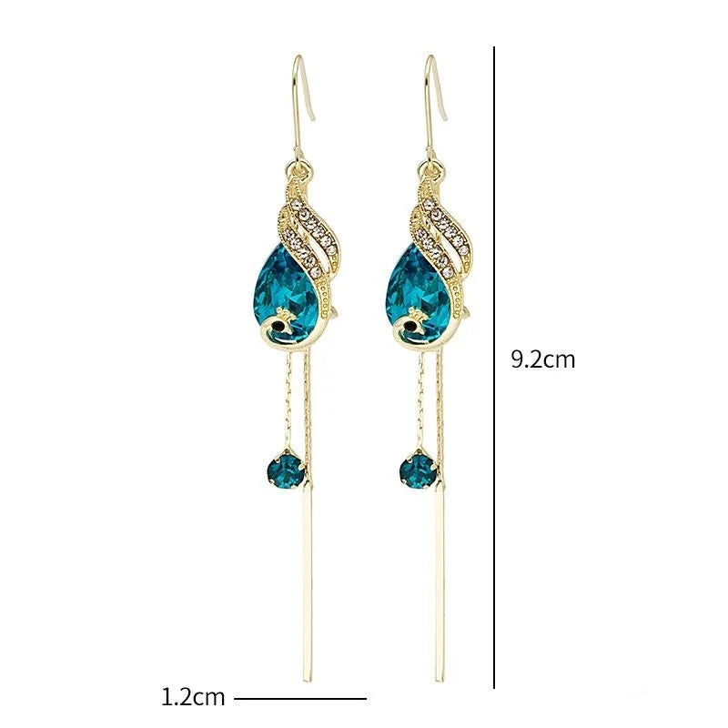 Pendientes de Borla Fénix con Cristal Onyxtone